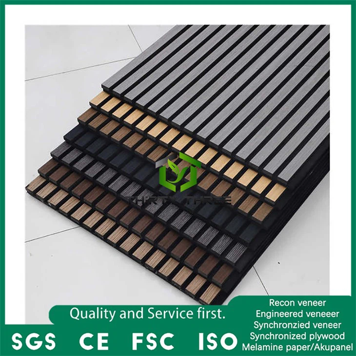 Wood Slat Acoustic Panels For Wall And Ceiling